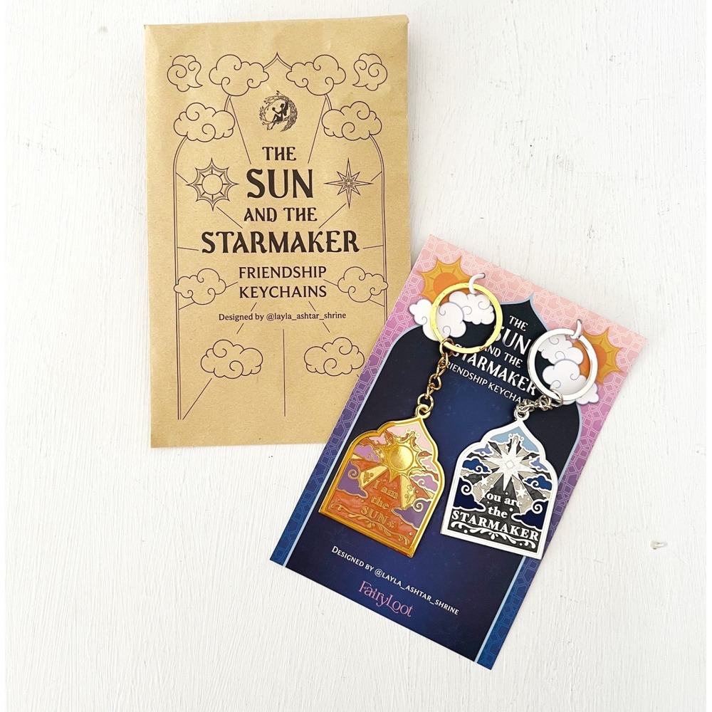 FairyLoot Keychain Set Gold Silver Sun and the Starmaker Friendship Celestial